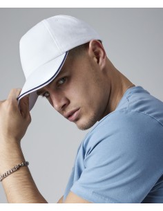B-B25c-Authentic 5 Panel Cap - Piped Peak 2